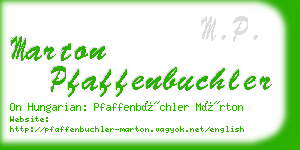 marton pfaffenbuchler business card